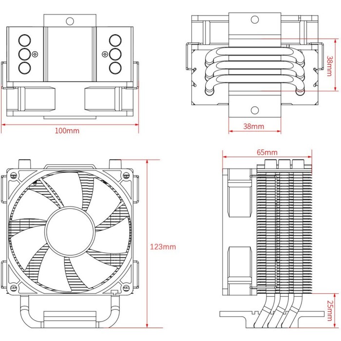 Устройство охлаждения(кулер) ID-Cooling SE-903-XT Soc-AM5/AM4/1151/1200/1700 черный 4-pin 1   107486 - фото 51654054