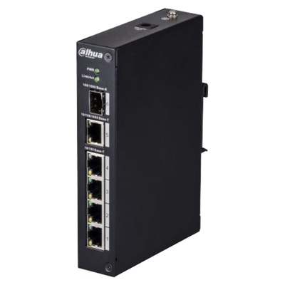 Коммутатор Dahua DH-PFS3106-4T 4x100Мбит/с 1x1Гбит/с 1xКомбо(1000BASE-T/SFP) неуправляемый   1077512
