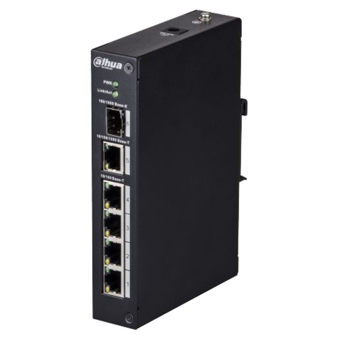 Коммутатор Dahua DH-PFS3106-4T 4x100Мбит/с 1x1Гбит/с 1xКомбо(1000BASE-T/SFP) неуправляемый   1077512 - Фото 1