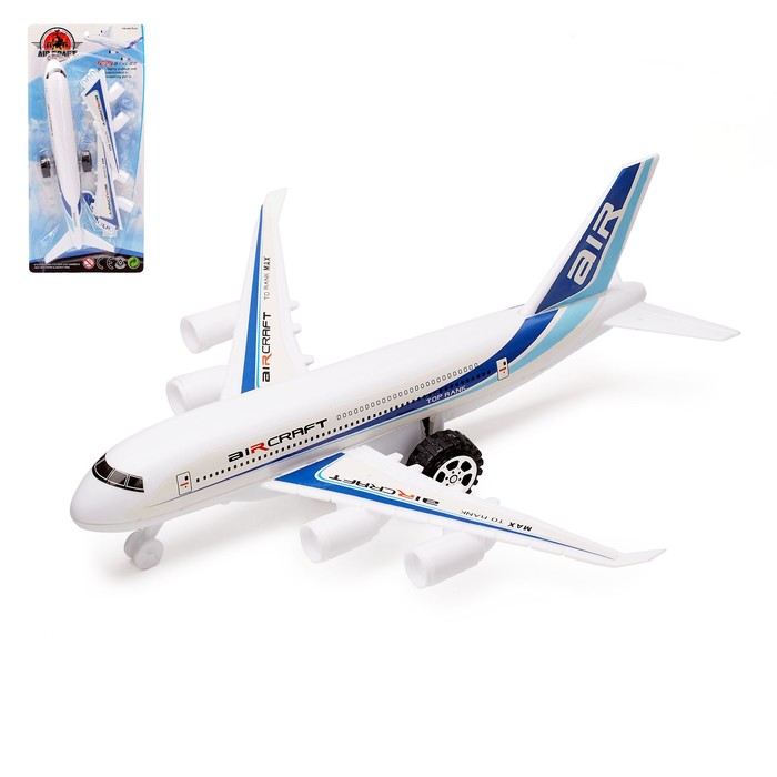 Самолёт инерционный «Пассажирский», уценка - Фото 1