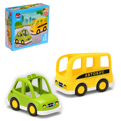 Уценка Конструктор «Транспорт», наклейки в наборе, 12 деталей