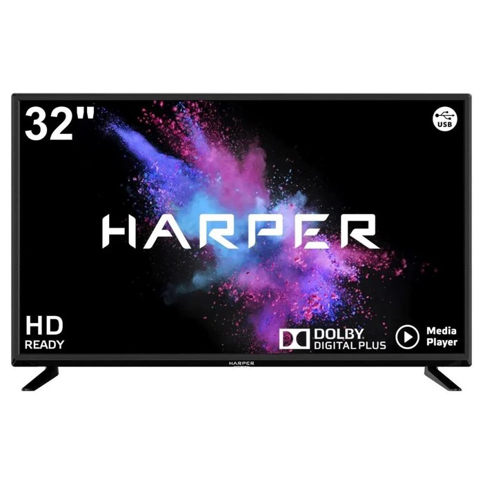 LED телевизор Harper 32R490T ЭДО 32"/1366*768/DVB-T2/3*HDMI/2*USB - Фото 1