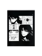 Тетрадь А4, 80 листов в линейку, Calligrata «Аниме Аrt. Комикс», серые листы 9944291