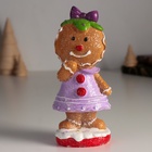 Фигурка полистоун «Пряничка в сиреневом платье, с бантиком», 5.5×6.5×15 см - Фото 2