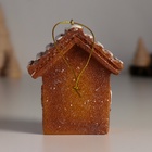 Фигурка-подвеска полистоун «Пряничный домик с белой глазурью», ёлочная игрушка, 4.5×7×8 см - Фото 4