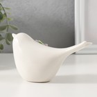 Фигурка керамика «Птичка белая с сиреневым цветком», 12.4×5×6.7 см - Фото 3