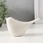 Фигурка керамика «Птичка белая с сиреневым цветком», 12.4×5×6.7 см - Фото 4