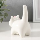 Фигурка керамика «Котик белый пухлый с розовыми цветочками», 7.8×5×10 см - Фото 4