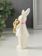 Фигурка керамика «Зайка белая с золотым зайчонком», 6.5×4.5×13.5 см - Фото 3