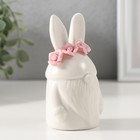 Фигурка керамика «Гномик белый с розами на шапке», 5.5×5.2×10.3 см - Фото 2