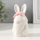 Фигурка керамика «Гномик белый с розами на шапке», 5.5×5.2×10.3 см - Фото 4