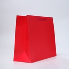 Пакет подарочный ламинированный горизонтальный «Красный», L 40×31×14 см - Фото 2