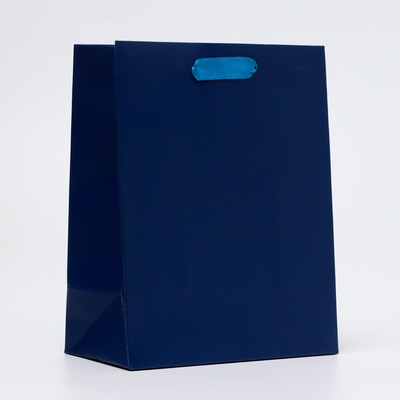 Пакет подарочный ламинированный «Синий», MS 18×23×10 см