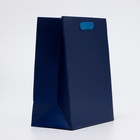 Пакет подарочный ламинированный «Синий», MS 18×23×10 см - Фото 2