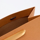 Пакет подарочный ламинированный горизонтальный «Крафт», ML 27×23×11.5 см - Фото 4