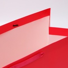 Пакет подарочный ламинированный вертикальный «Красный», XL 40×49×19 см - Фото 4