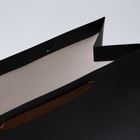 Пакет подарочный ламинированный вертикальный «чёрный», XL 40×49×19 см - Фото 4