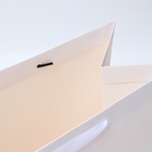 Пакет подарочный ламинированный вертикальный «Белый», XL 40×49×19 см - Фото 4