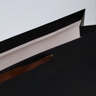 Пакет подарочный ламинированный горизонтальный «чёрный», XXL 61×46×20 см - Фото 4