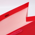 Пакет подарочный ламинированный вертикальный «Красный», XXL 46×61×20 см - Фото 4