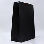 Пакет подарочный ламинированный вертикальный «чёрный», XXL 46×61×20 см - Фото 2