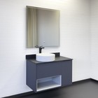 Тумба-умывальник Comforty «Джанкой-90» антрацит, черная столешница, раковина Comforty 9111   1073234 - Фото 3