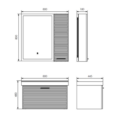Шкаф подвесной для ванной комнаты Comforty «Касабланка – 25», 250×180×880 мм, цвет серый шёлк