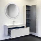Тумба-умывальник Comforty «Мадрид-100» серый шёлк, раковина Comforty 100E 10732362 - фото 319752952