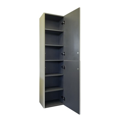 Шкаф – колонна для ванной комнаты «Мадрид – 40» Comforty, 400×300×1600 мм, цвет серый шёлк