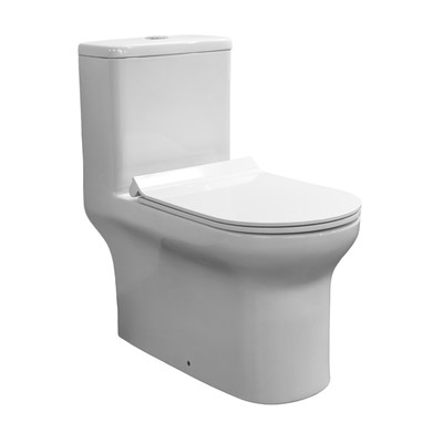 Унитаз моноблок Comforty CF3C6329P, универсальный выпуск, дюропласт, 2-реж. арматура