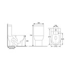 Унитаз моноблок Comforty CF41083OP, универсальный выпуск, дюропласт, 2-реж. арматура - Фото 7