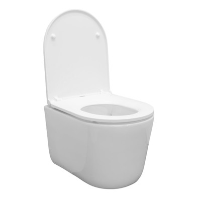 Унитаз подвесной Comforty CF3C789WH, безободковый, сиденье дюропласт, система смыва «Торнадо» 1073