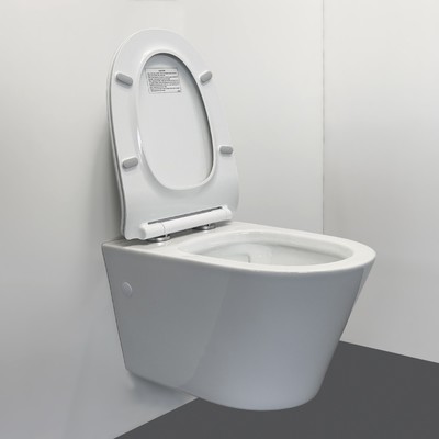 Унитаз подвесной Comforty CF3C797WH, безободковый, сиденье дюропласт, система смыва «Торнадо» 1073