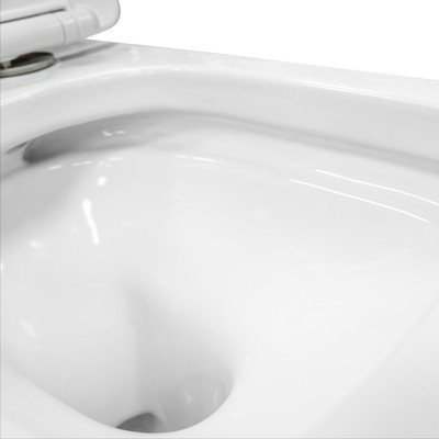 Унитаз подвесной Comforty CF40503, безободковый, сиденье дюропласт