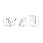 Унитаз подвесной Comforty CF40513R, безободковый, сиденье дюропласт - Фото 3