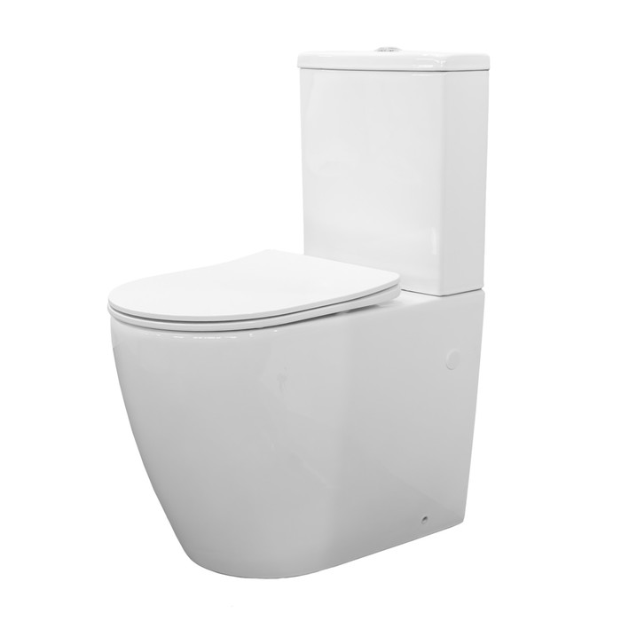 Унитаз-компакт Comforty CF41253S, безободковый, выпуск универсальный, 2-режимная арматура