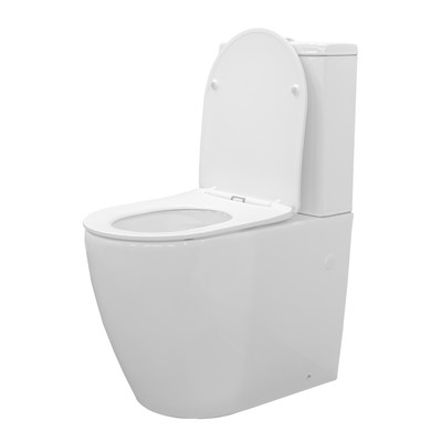 Унитаз-компакт Comforty CF41253S, безободковый, выпуск универсальный, 2-режимная арматура