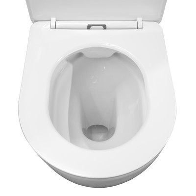 Унитаз-компакт Comforty CF41253S, безободковый, выпуск универсальный, 2-режимная арматура