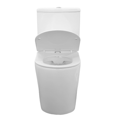 Унитаз-компакт Comforty CF41253S, безободковый, выпуск универсальный, 2-режимная арматура
