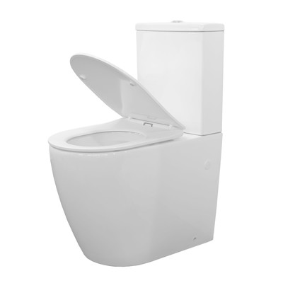 Унитаз-компакт Comforty CF41253S, безободковый, выпуск универсальный, 2-режимная арматура