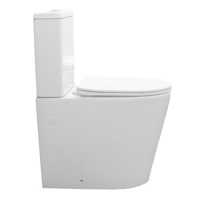 Унитаз-компакт Comforty CF41273S, безободковый, выпуск универсальный, 2-режимная арматура