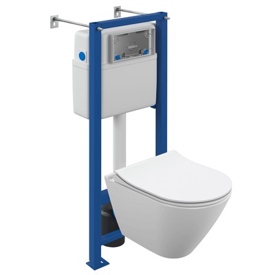 Комплект Cersanit CITY SMART CO DPL EO slim: унитаз подвесной с сиденьем дюропласт + инсталляция 1