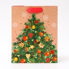 Пакет подарочный новогодний ламинированный «Красивая ёлка», 18×22.3×10 см - Фото 3