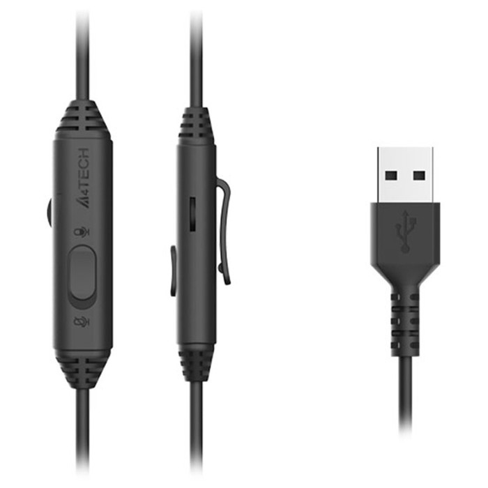 Наушники с микрофоном A4Tech Fstyler FH100U черный 2м накладные USB оголовье (FH100U (STONE   106857 - фото 51653473