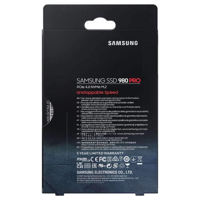 Накопитель SSD Samsung S PCIe 4.0 x4 2TB MZ-V8P2T0B/AM 980 PRO M.2 2280 - фото 51653492