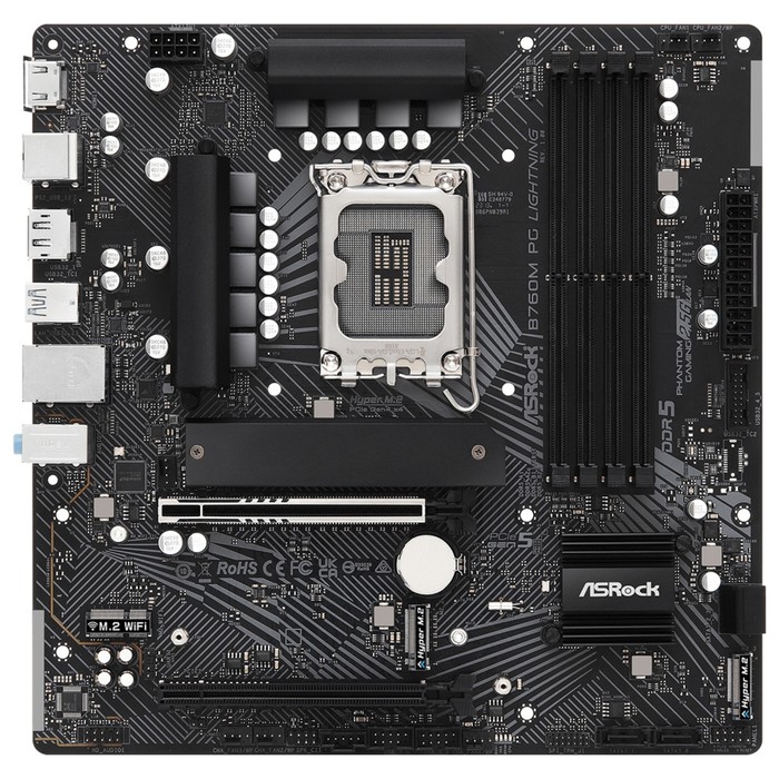 Материнская плата Asrock B760M PG LIGHTNING Soc-1700 Intel B760 4xDDR5 mATX AC`97 8ch(7.1)   1077453 - фото 51659082