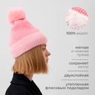 Шапка женская MINAKU, цв. розовый, р-р 56-58 - Фото 2