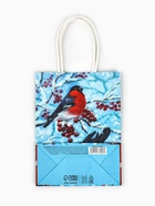 Пакет бумажный подарочный новогодний крафт «Снегири» 16?12?6 см (комплект 3 шт) - фото 59823570