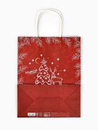 Пакет бумажный подарочный новогодний крафт «Волшебная зима» 27×21×11 см 10576057