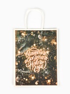Пакет бумажный подарочный новогодний крафт «С Новым годом» 27×21×11 см - фото 119048897
